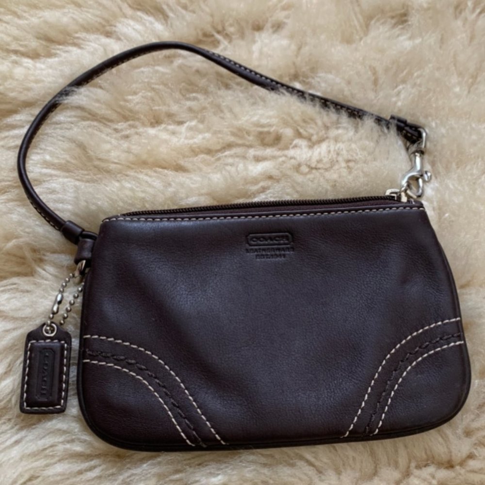 Coach Brown Wristlet